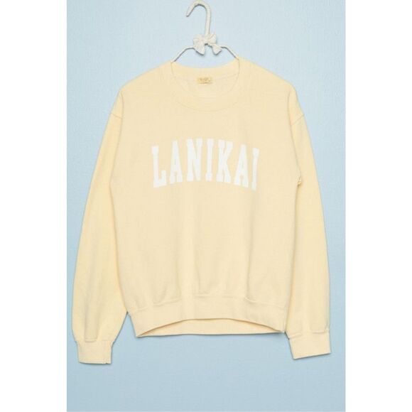 Brandy Melville butter yellow one size Erica Lanikai Sweatshirt - Picture 1 of 3